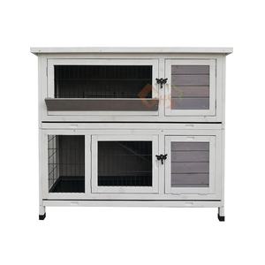 Açık çift katlı 2 katlı tavşan kafesi es ahşap tavşan kafesi tavşan kafesi - Product Image 2
