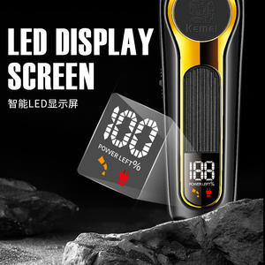 เครื่องตัดผมไฟฟ้า Kemei ระดับมืออาชีพ พร้อมหน้าจอดิจิตอลและใบมีด DLC สำหรับใช้ในร้านเสริมสวย - Product Image 4