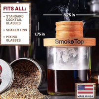 Kit de fumoir à cocktails SmokeTop, fumoir à chaminée pour cocktails, whisky, bourbon, kit de fumoir à whisky avec torche