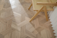 Plancher d'ingénieur de haute qualité, entretien facile, bois dur d'acajou blanc utilisé à l'intérieur, bois pour salon