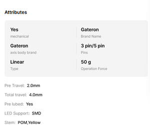Interruptor de Teclado Mecánico para Juegos <span class=keywords><strong>GATERON</strong></span> G <span class=keywords><strong>Pro</strong></span> 3.0 Amarillo KS-9 Lineal de 3 Pines y 5 Pines, 50g, RGB, SMD, Intercambiable en Caliente, Novedad de 2023 - Product Image 6