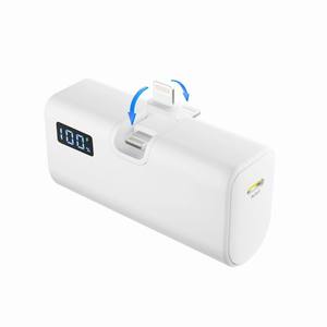 <span class=keywords><strong>Power</strong></span> Bank Portatile Impermeabile PD20W 5000 mAh con Display LED, USB-C e Porta Rotante a 180° per Uso Esterno - Product Image 2