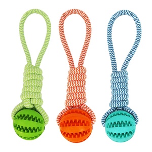 Kangdarpet Durable Non-Toxic Rubber & Cotton Rope <b>Dog</b> Chew <b>Toy</b> | Colorful <b>Interactive</b> Teething Training <b>Toy</b> for Puppies & <b>Dogs</b> - Product Image 1