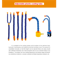 Tuyau d'eau de liquide de refroidissement de vente en Nylon chaud Tube de tuyau de refroidissement en plastique réglable Flexible bleu