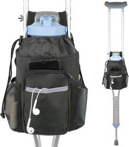 Échantillon gratuit Sac de transport universel pour déambulateur et rollator, pochette pour béquilles avec poche zippée réfléchissante, sac à béquilles universel - Product Image 1