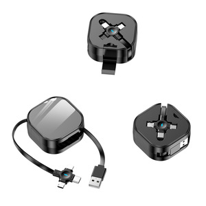 สายเคเบิลข้อมูลแบบขยายได้ 3 ใน 1 ชาร์จเร็ว 100W พร้อมกล่องเก็บของสำหรับอุปกรณ์เสริมโทรศัพท์มือถือ - Product Image 5