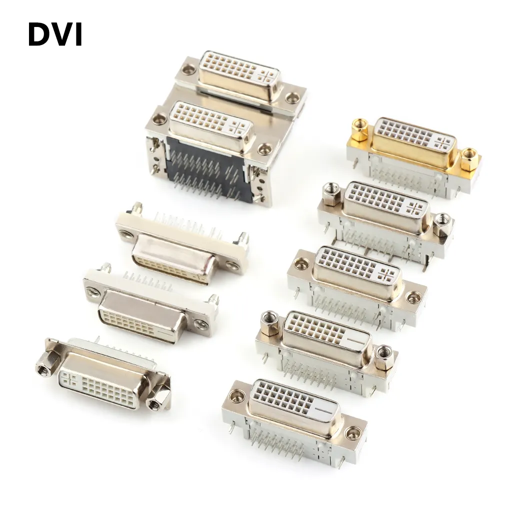 DVI d sub 25 핀 커넥터 db25 d-sub 24 + 1 핀/24 + 5 핀 남성 여성 VGA 커넥터