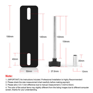 Support de montage de barre de toit de voiture, 199mm x 50mm, plaque antidérapante en alliage de zinc, Kit de support pour l'installation du cadre de toit de SUV - Product Image 2