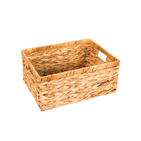 JY Hot Rectangle Gris Tissé à la Main Plateau de Salle de Bain PP Rotin Bacs de Rangement Organisateur Paniers Toilette Réservoir Topper Panier