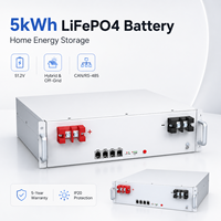 HOPE 5.0LW-B1 Baterai LiFePO4 Dinding untuk Hunian 6000 Siklus Maksimal 48 Paket Paralel CAN Garansi 5 Tahun PV ESS