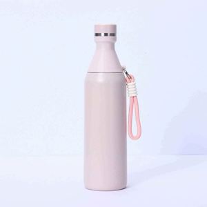 Bouteille d'eau isotherme en acier inoxydable avec corde, design moderne pour les voyages, isolation thermique de 6 à 12 heures, anti-fuite - Product Image 5