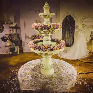 Fuente <span class=keywords><strong>de</strong></span> Agua Elegante <span class=keywords><strong>de</strong></span> <span class=keywords><strong>Tres</strong></span> Niveles con <span class=keywords><strong>Pilares</strong></span> Romanos en Color Blanco Grande para Decoración <span class=keywords><strong>de</strong></span> Jardín Exterior y Bienvenida <span class=keywords><strong>de</strong></span> Bodas HJ250067 - Product Image 5