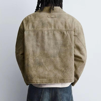 Veste en jean décontractée vintage surdimensionnée pour homme, fermeture éclair, respirante, imperméable, à capuche, pour l'extérieur