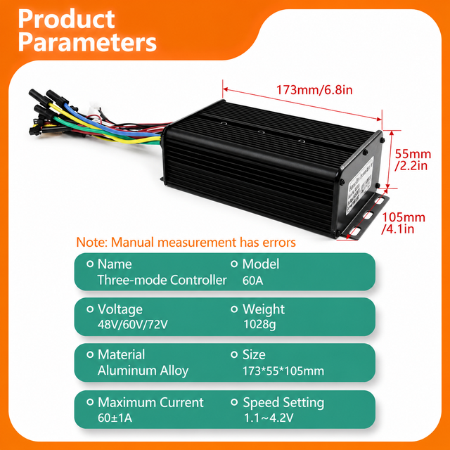 Factory Direct Sales 48V-72V 45A 60A 80A TUNE Controller with UKC1 Display for 2000W 3000W 5000W Electric Bike Conversionk Kit