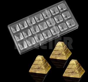 हरियाणा 3D पिरामिड आकार पॉली कार्बोनेट चॉकलेट Molds - Product Image 1