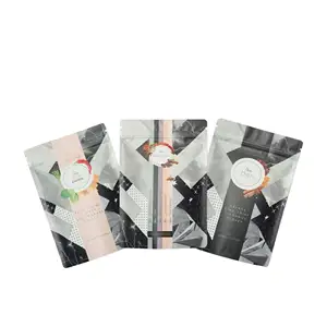 Custom printed aluminum foil resealable stand up pouch organic slimming weight loss tea packaging mylar bags