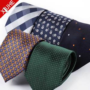 Wholesale Classic Fashion Checked Red <strong>Tie</strong> Flower Pattern Navy Blue Necktie Mens Striped Wholesale Polyester <strong>Ties</strong>