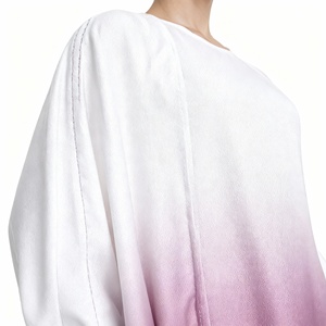 Abaya décontractée à la mode de haute qualité, nouvelle conception, imprimé dégradé de couleur, pour femmes musulmanes, robe de tous les jours - Product Image 2