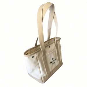 Women's Heavy-Duty Autumn White Canvas Boat Tote Bag Waterproof Reusable Ribbon Handle Insert for Daily Medium Letter - Product Image 2