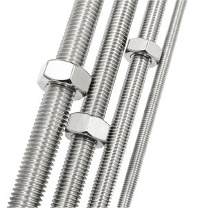 Boulons hexagonaux en acier inoxydable sur mesure, entièrement filetés, marqués CE, pour équipement lourd, service OEM - Product Image 1