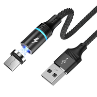 Conector USB 3.0, Cuerpo Metálico de Aleación de Aluminio y Conductor de Cobre Puro, Cable Magnético USB Tipo-C de Carga Rápida