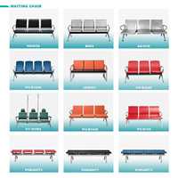 Chaises d'attente modernes pour réception, 1, 2, 3, 4, 5 places, bancs pour hôpitaux et aéroports, sièges en PU, fourniture directe usine, acceptation ODM OEM