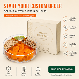Contenitore Rotondo in Acrilico PRISM DISPLAY con Coperchio, 4 Scomparti, Trasparente, <span class=keywords><strong>per</strong></span> Snack e Caramelle, Vendita all'Ingrosso <span class=keywords><strong>per</strong></span> <span class=keywords><strong>Cucina</strong></span> - Product Image 6