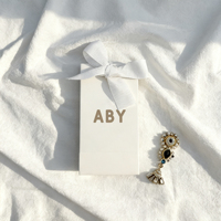 Sacs en papier personnalisés avec logo imprimé, poignées et ruban, pour mariage, cadeaux, emballage boutique