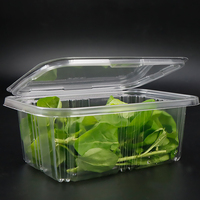 Microgreens-caja de embalaje con bisagras para verduras, contenedor de bandeja para verduras, frutas y verduras