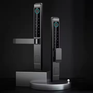 ALLSMART L208 Serrure intelligente en alliage d'aluminium Déverrouillage par empreinte digitale/clé/Wi-Fi/application/nuage pour portes en bois/acier/aluminium - Noir - Product Image 2
