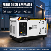 Generator Diesel Hi-earns 16KW Silent Air Cooled Dua Silinder 400V 12V DC 50Hz 3 Fasa