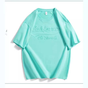 เสื้อยืดคอกลมแขนสั้นพิมพ์ลายตัวอักษรทรงหลวมสำหรับผู้ชาย ดีไซน์ไหล่ตก แฟชั่นฤดูร้อน - Product Image 4
