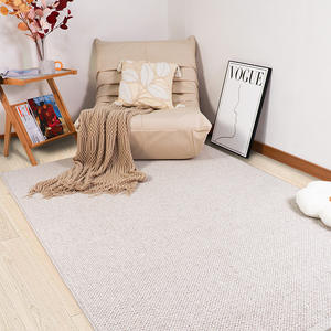 Alfombra de Mezcla de Lana, Rectangular, de Color Sólido, Antideslizante, para Sala de Estar, Dormitorio, Estudio, Entrada - Product Image 2