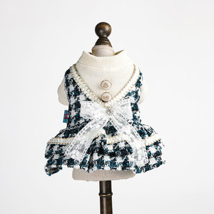 <strong>Graceful</strong> Autumn Winter <strong>Pet</strong> Dog Warm Cute Dress with Bowknot - Product Image 2