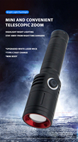Lampe torche portable en alliage d'aluminium à laser blanc 500Lm, lampe torche EDC, lampe torche de camping, lampe torche de chasse, mini lampe torche étanche