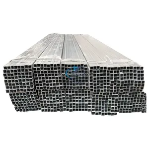 2x2 tubos quadrados de ferro, 3x3 4x4 galvanizados tubulação quadrada galvanizada seção de caixa de aço galvanizado fornecedores de tubo quadrado