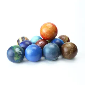 Impugnatura spugna Pu palla antistress 3D Planet Ball Soft Foam Galaxy Ball con Logo personalizzato da stampare giocattoli antistress da spremere in schiuma