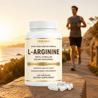 Capsules de L-Arginine en gros sous marque privée pour le soutien de la circulation sanguine par l'oxyde nitrique et l'amélioration des performances musculaires chez l'adulte lors de l'entraînement