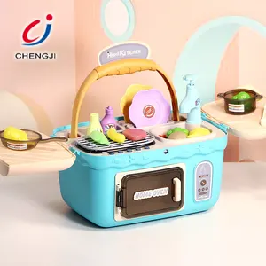 Chengji Groothandel 3 In 1 Peuter Mode Gelukkig Keuken Set Speelgoed Kinderen Spelen Picknick Kleine Chef Mini Keukentafel Speelgoed