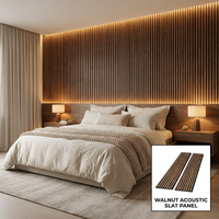 Échantillons de panneaux acoustiques en bois flexible courbé, panneaux muraux 3D insonorisants pour la décoration de piliers ronds et de murs cintrés
