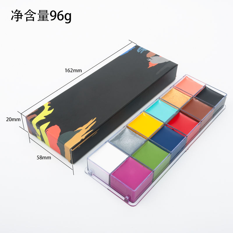 12 color painting face body paint