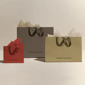 사용자 정의 로고 럭셔리 Bolsa De Papel Paperbag 소매 선물 부티크 쇼핑 포장 종이 가방 의류 신발