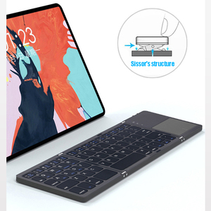 <span class=keywords><strong>Clavier</strong></span> Bluetooth Mini Pliable Rechargeable Sans Fil avec Pavé Tactile Logo Personnalisé OEM - Product Image 2