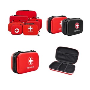 Estuche Rígido Premium de Primeros Auxilios de Fábrica con Logo Personalizado, Múltiples Compartimentos, Cuero PU y EVA con Espuma para Uso en Camping - Product Image 1