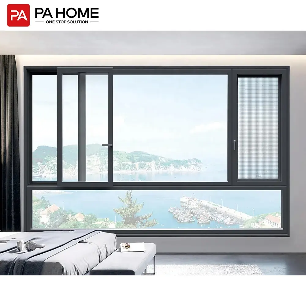 PA House Modern Design Glass Doors Aluminum Sliding Waterproof Impact Resistant Prices Aluminium Windows