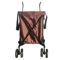 Chariot d'épicerie à quatre roues en acier inoxydable Chariot à sac en tissu réutilisable pliable avec chariot à linge