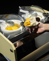 Machine à glaces artisanales Miles Galaxy V2 Milano, modèle commercial, double cuve, pour glaces dures, design compact, idéale pour les petites entreprises