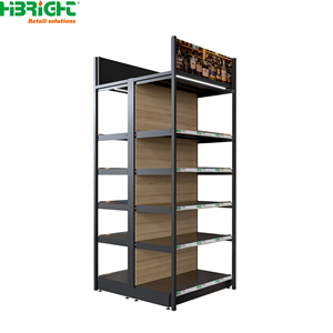 Estante de Exhibición de Doble Cara para Licores y Vinos, con Soporte para Pancartas, para Centros Comerciales y Supermercados - Product Image 4