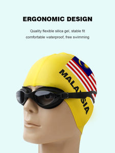 Conjunto de gafas y gorro plano <span class=keywords><strong>para</strong></span> nadar <span class=keywords><strong>para</strong></span> niños, juego de gafas con tapones <span class=keywords><strong>para</strong></span> los oídos a prueba de <span class=keywords><strong>fugas</strong></span>, impermeable, con logotipo personalizado - Product Image 5