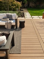 Planches de terrasse en composite imperméables EVERWALL Hollow WPC, légères, pour l'extérieur